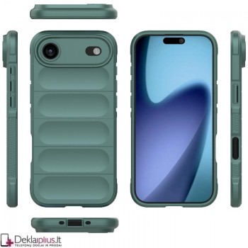 Magic Shield guminis dėklas su kameros apsauga - žalias (Apple Iphone Air)